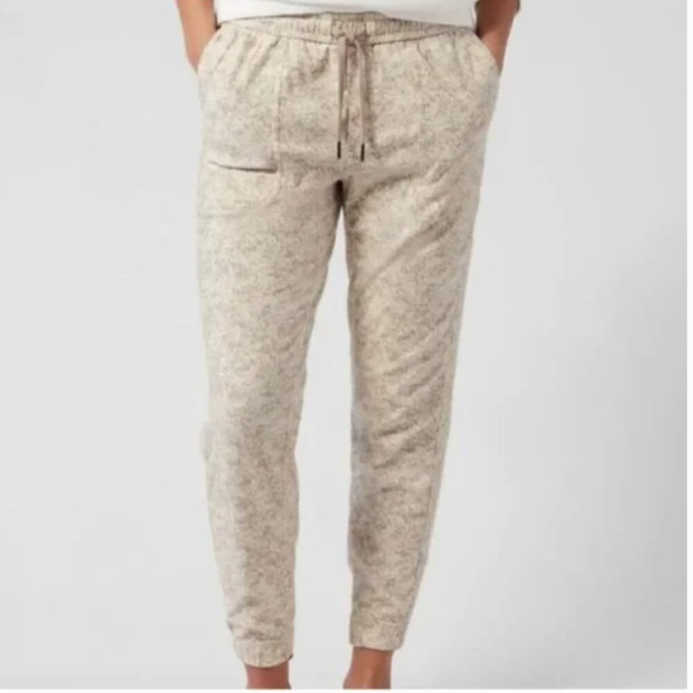 Women Athleta Farallon Joggers in Pebbles Texture Abalon Size Extra Large